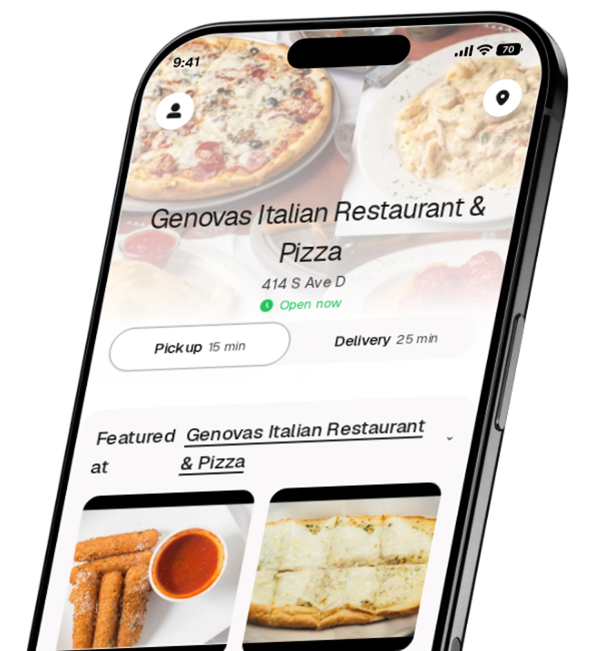 Genovas Italian Restaurant & Pizza app preview