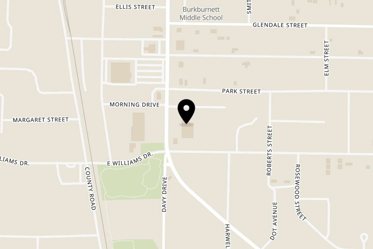 Map showing the location of Genovas Italian Restaurant & Pizza on 414 S Ave D in Burkburnett